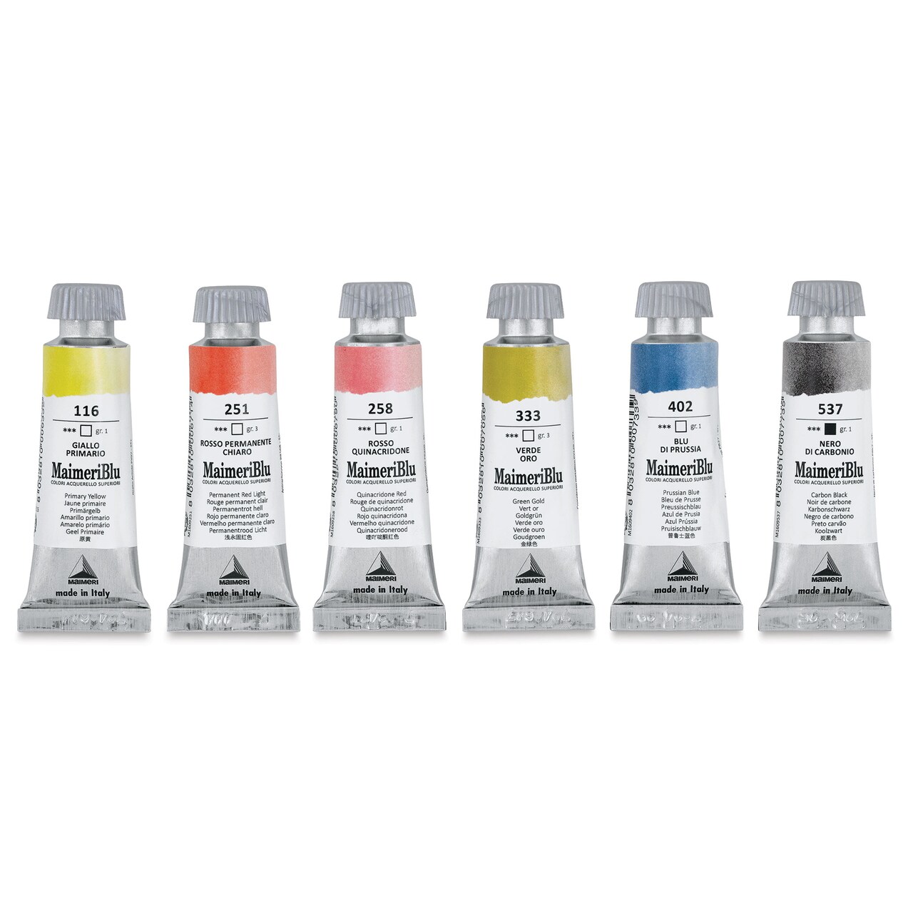Maimeri Blu Artist Watercolor - Set of 6, Jenna Rainey Colors, 12 ml Tubes